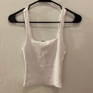 Zara Cropped White Tank